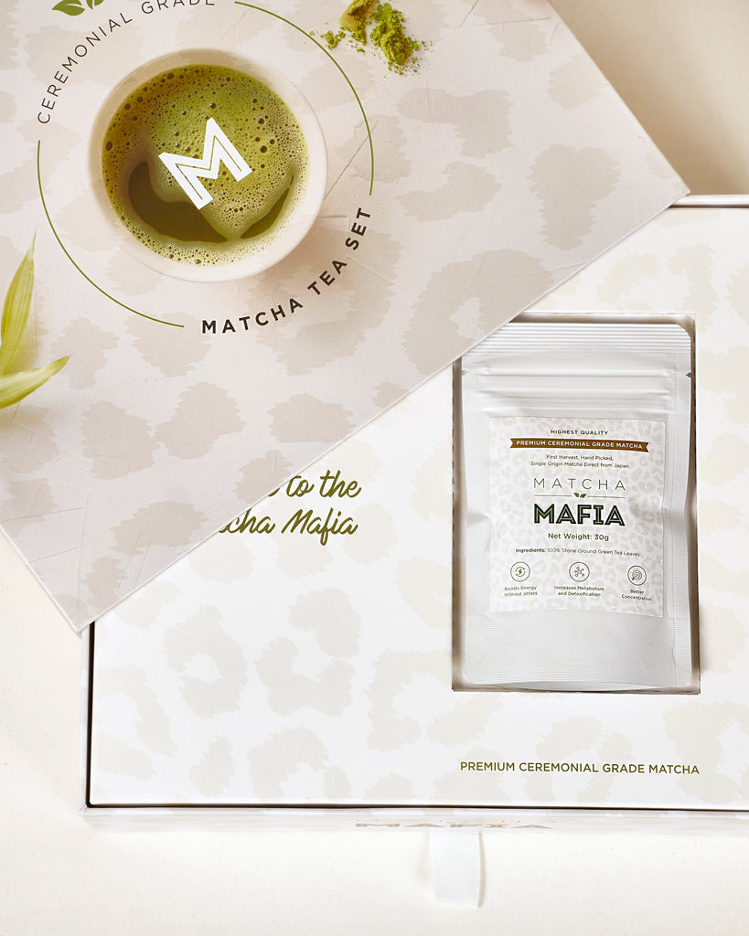 Matcha Tea Set Black Marble, incl. 30g Organic Matcha, 29,99 €